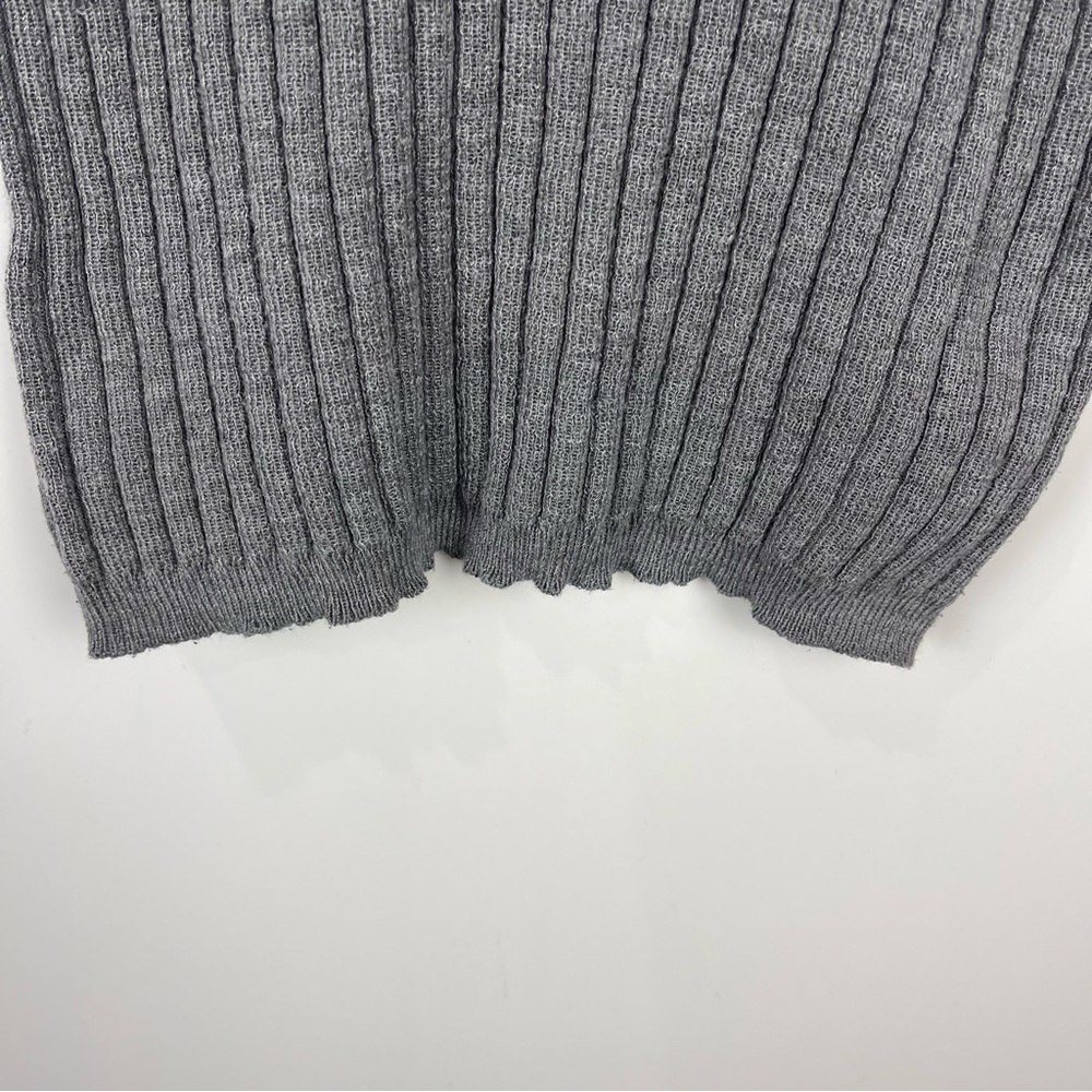 Who What Wear Grey Black Ribbed Knit Top Women's Size XS - Picture 6 of 7
